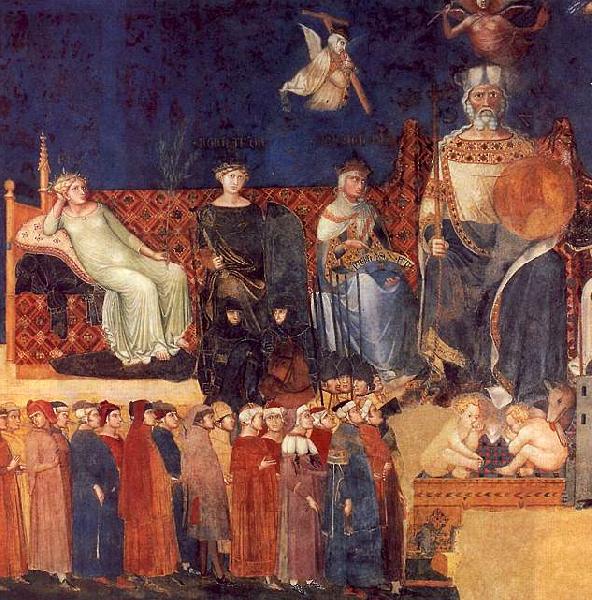 Ambrogio Lorenzetti Allegory of Good Government oil painting image